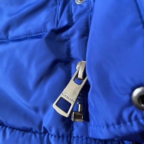 Blue Burberry Children Puffer Jacket Size 12 - Picture 9 of 12